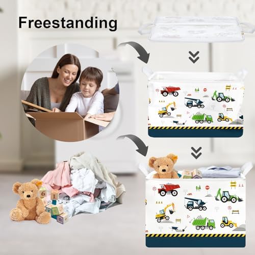 Clastyle Cartoon Construction Truck Shelf Basket Nursery Boy Room Car Decor - Image 3