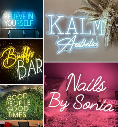 CIONAOR Custom Neon Sign, Business or Wedding LED Neon Sign Customizable - Image 5