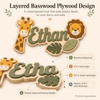 Custom Wooden Name Sign for Baby Nursery, Kids Room Door & Wall Decor - Image 7