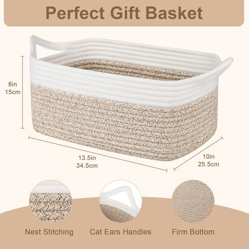 OIAHOMY Woven Basket, Gift Basket Empty - Image 2