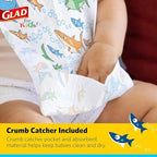 Glad for Kids Disposable Paper Bibs & Crumb Catcher, 30 Ct - Image 3