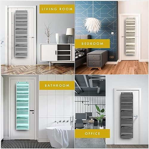 HOMELUX THEORY Over the Door Organizer, 100D Fabric Transparent 2pc - Image 5