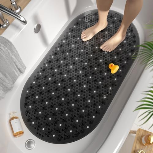 HITSLAM Non Slip Bathtub Mat, 27x15 Inch Bath Mat by HITSLAM