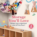 Large Stuffed Animal Storage Hammock 2 Pack | Holds 12 lbs | Corner Stuffed - Image 2