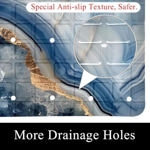 Non Slip Shower Mat Bathtub Mat 15.1x26.8 Inch, Quick Dry Bath Mat - Image 2