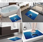 Bathtub Mat Non Slip, Shark Square Bath tub Mat Shower Floor Mat - Image 6