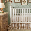 Brandream Gingham Gathered Cotton Crib Skirt by Brandream