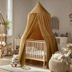 Cotton Kids Bed Canopy, Nursery Room Baby Crib Hanging Curtain Mosquito Net - Image 2