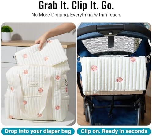 GOBABYMART Small Diaper Bag Tote, Maternity Baby Bag - Image 3