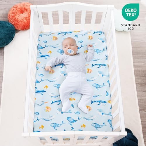 david's kids 3 Pack Mini Crib Sheets, Soft Breathable Premium Pack N Play Sheets - Image 2