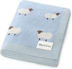 Knit Baby Swaddle Blanket for Boys by BleuLaLa
