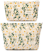 SOIDRAM 2 Pcs Makeup Bag Large Cosmetic Bag Toiletry Bag Makeup Pouch Travel by SOIDRAM