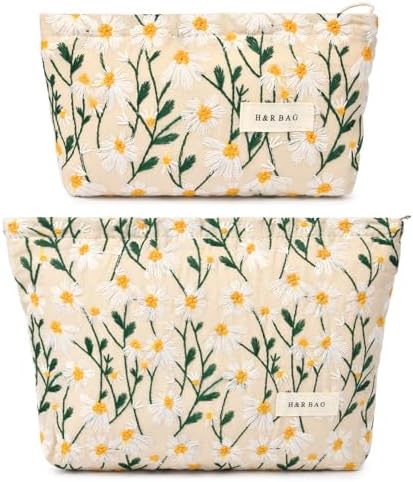 SOIDRAM 2 Pcs Makeup Bag Large Cosmetic Bag Toiletry Bag Makeup Pouch Travel by SOIDRAM