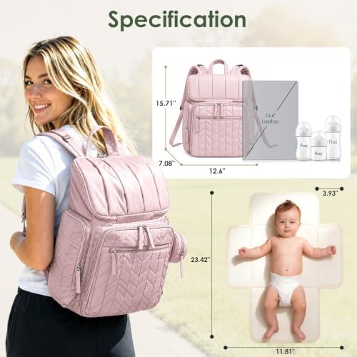 TOPEAST Diaper Bag Backpack, Large Travel Baby Bag - Image 2