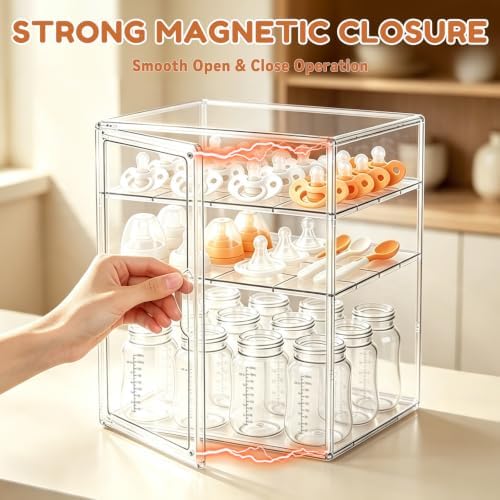 3‑Tier Clear Acrylic Baby Bottle Organizer - Image 3