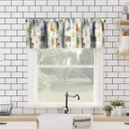 Cartoon Animal Valances Kids Curtains, Cute Forest Bear Fox Printed Rod Pocket - Image 4