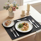 Artoid Mode Black Placemats Set of 4, 12x18 Inch Halloween Washable Holiday - Image 2
