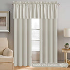 H.VERSAILTEX Ivory Valances for Windows, Room Drakening Small Window Kitchen - Image 3