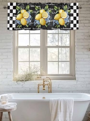 Vandarllin Summer Tropical Lemon Kitchen Curtains Valances - Image 6