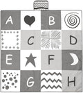 High Chair Mat, Water Resistant and Machine Washable, Lattice Alphabet Stars by Warmself