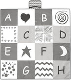 High Chair Mat, Water Resistant and Machine Washable, Lattice Alphabet Stars by Warmself