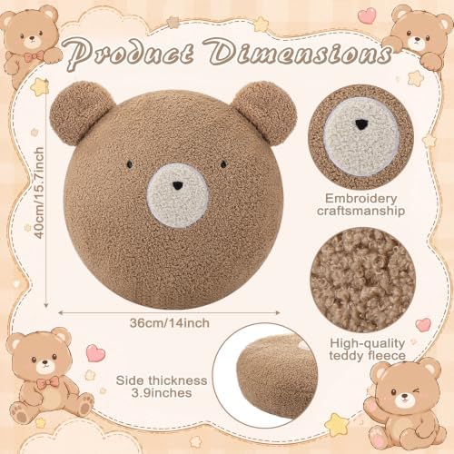 Novabright Cute Teddy Bear Pillow Decorative Throw Pillow - Image 2