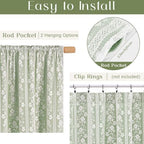 ASPMIZ Sage Green Linen Curtains - Image 4