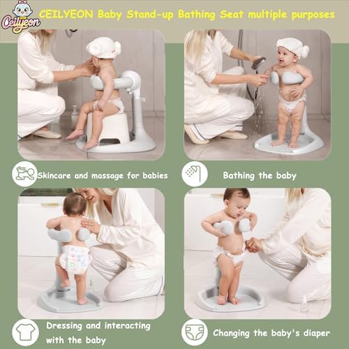 Baby Bath Stand with Adjustable 5 Levels – Foldable Infant Bath Seat - Image 6