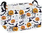 Essme Rectangular Halloween Basket, Ghost Storage Bins Organizer by ESSME