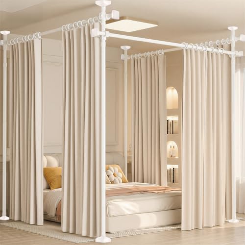 Room Divider No Drilling Curtain Rod Wall Divider by Unknown