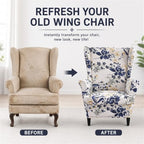 NILUOH Wingback Chair Slipcover 2-Piece, Stretch Armchair Protector - Image 3