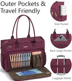 Bagstellar Teacher Tote Bag for Women, 15.6" Laptop Work Tote Computer Bag - Image 6