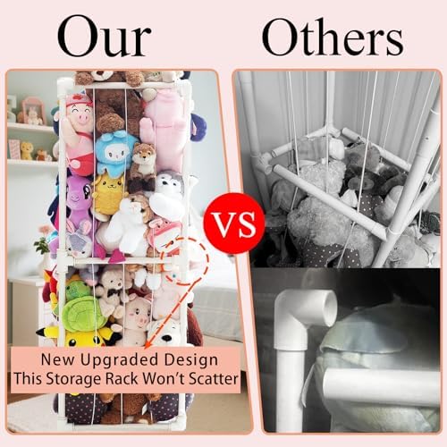 Stuffed Animal Storage Pre-Threaded Bungee Push-Lock Toolless Toy Organizer - Image 5