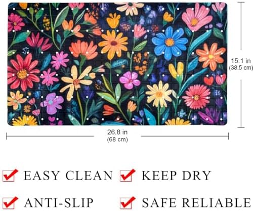 Bath Tub Shower Mat, Washable Bathtub Floor Mats, Suction Cups and Drain Holes - Image 4