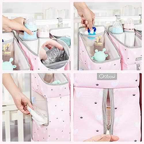 Orzbow 3-in-1 Hanging Diaper Caddy Organizer - Image 4