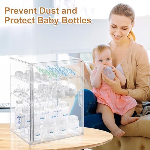 ERTIUANIO Baby Bottle Organizer – 3 Tier Bottle Storage Organizer Baby - Image 5