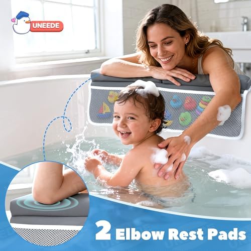 UNEEDE Baby Bath Kneeler & Elbow Pad Set, 1.5" Thick Memory Foam Bath Mat - Image 3