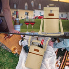 opux 2 Bottle Wine Carrier Tote, Insulated Leakproof Wine Cooler Bag, Wine - Image 7