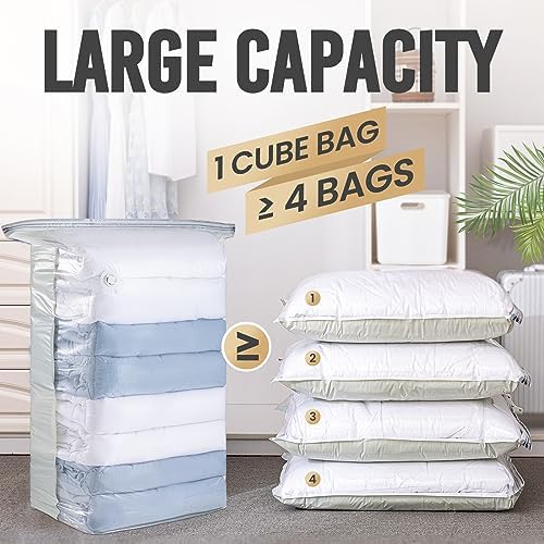 TAILI 8 Pack Cube Vacuum Storage Bags, Jumbo Size - Image 3