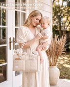Baby Diaper Caddy Organizer, Portable Nursery Storage Basket - Image 2