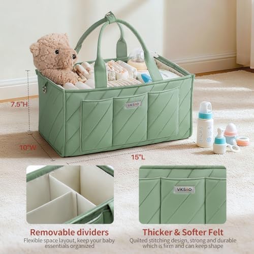 Baby Essentials Diaper Caddy Organizer – Portable Storage Basket - Image 2