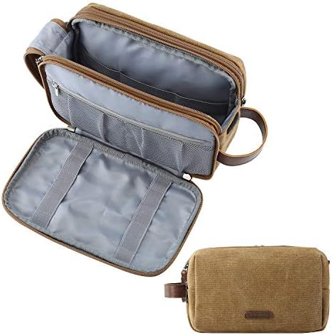 BAGSMART Toiletry Bag for Men, Canvas Travel Toiletry Organizer Dopp Kit by BAGSMART