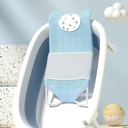 Fafeicy Baby Bath Seat Support Non Slip Mesh Cushion Portable Bath Tub Seat Net - Image 5