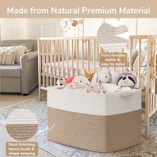 Goodpick 105L Extra Large Woven Rope Blanket Basket - Image 6