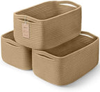 3 Pack Storage Baskets for Organizing, 13.7×9.5×6.3" by MaxuniTechLife