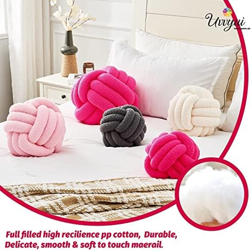Uvvyui Knot Pillow Ball, Soft Home Decorative Pillows, Round Throw Pillow - Image 3