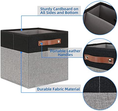 Temary 11 x 11 Cube Storage Bins Fabric Storage Cubes - Image 3