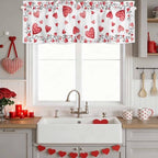 Vandarllin Valentine's Day Kitchen Curtains Valances - Image 2