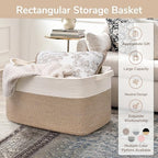 Goodpick Large Woven Rope Blanket Basket - Image 7