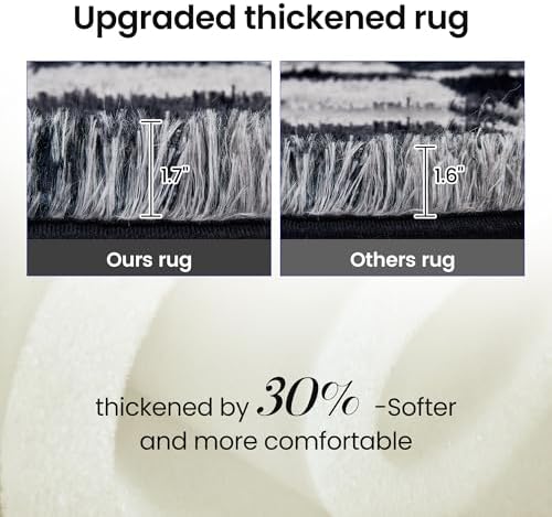 Super Soft Rug for Bedroom, 4x6 Ft Grey and Black Area Rug Classic Checkered - Image 6